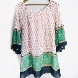 Million Bullpup wide neck, long sleeve dress